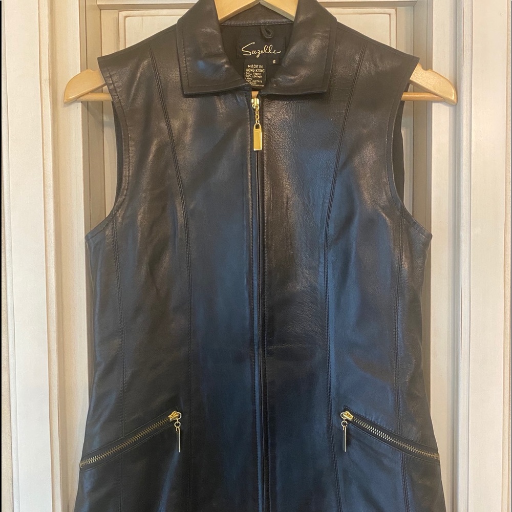 Vintage leather vest like new